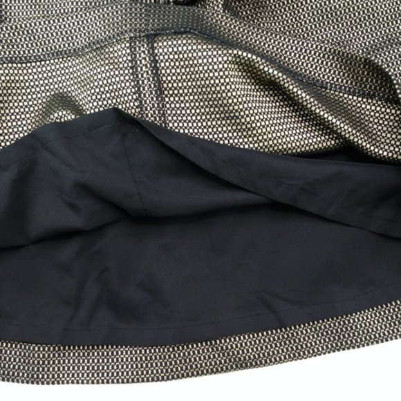 Madewell Jacquard Full Party Skirt Gold/Black Lined Pockets Elastic Wais… - Picture 6 of 8